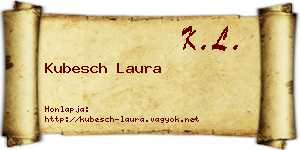 Kubesch Laura névjegykártya